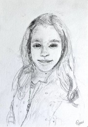 Roos | Portret | potlood op papier