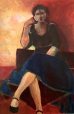 Gera | Het Groentevrouwtje - in werkelijkheid een danseres | Olieverf op doek