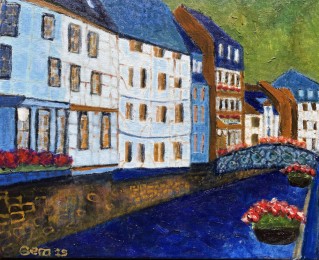 Gera | Gezicht op Monschau | Olieverf op doek