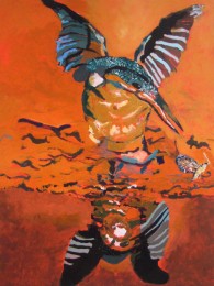 Anneke | Ijsvogel | Acrylverf op doek