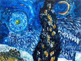 Astrid | van gogh | Acrylverf op papier