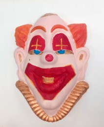 Ben | Clown | Gipsvorm op paneel met acrylverf