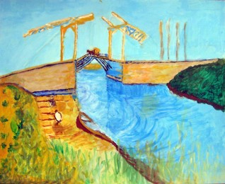 Bep | De brug van Vincent | Acrylverf op doek