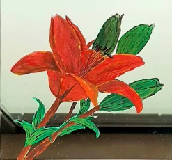 Bets | zonder titel | acryl gouache op spiegel