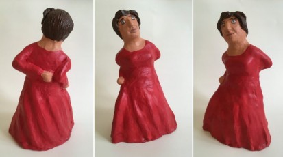 Betty | Vrouw in rode jurk | Keramiek