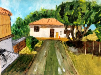 William | Boerderij in Galicië  | acrylverf op papier