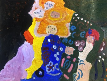Bram | naar Gustav Klimt | Acrylverf op papier