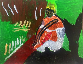 Bram | naar schilderij | Acrylverf op papier