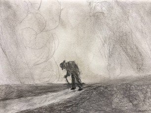 Cora | Zonder Titel | grafiet en pastel op papier