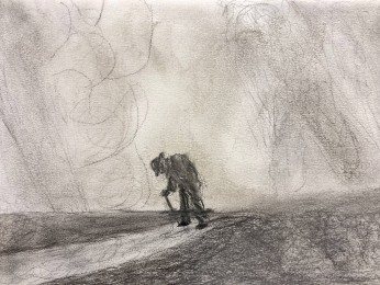 Cora | Zonder Titel | grafiet en pastel op papier