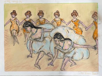 Harry | Danseressen | Pastelkrijt Op Papier