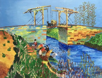 Henk S | De was in het water | Acrylverf op doek