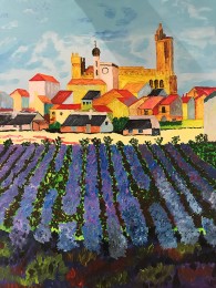 Henk S | Zuidelijk landschap | Acrylverf op doek