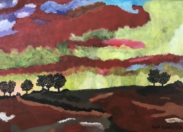 Henk S | Landschap | Acrylverf op hout