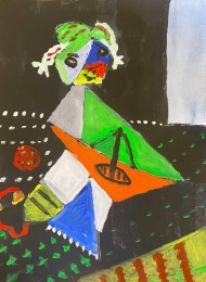Bram | zonder titel | acryl op papier