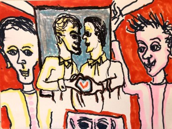 Herman | Zonder Titel | Acrylverf op papier