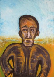 Jan Willem | Man Ernstig | Acrylverf op doek
