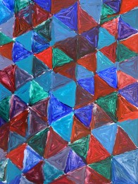 Jenny | driehoekjes | acryl op papier