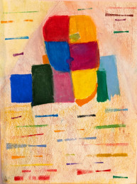 Kees (Breda) | Malevitsj improvisatie | Pastelkrijt op papier