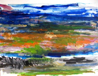 Konni | Avondlucht | Acrylverf op doek