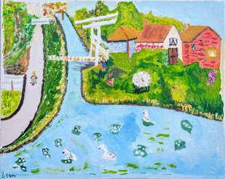 Lianne | Dorp Aan Het Water | Acrylverf op doek