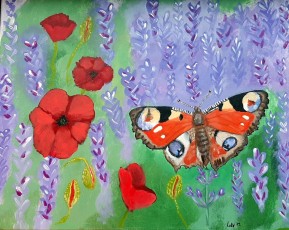 Linda | De vlinder | Acrylverf op doek