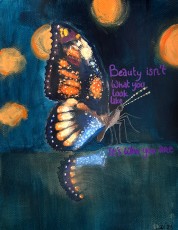 Linda | Beauty-isn't-what-you-look-like | Acrylverf op papier