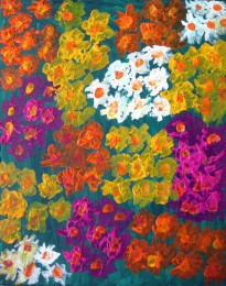 Malgosia | Zeg het met bloemen, zeg het met Primula’s | Acrylverf op doek