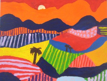 Malgosia | Hitte in het Veld | Acrylverf op doek