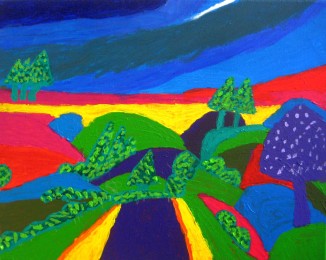 Malgosia | Velden In Kleur | Acrylverf op doek