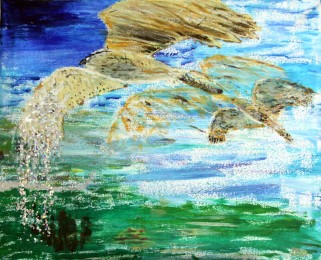 Marloes | Kreet van de havik | Acrylverf op doek