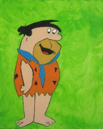 Michel | Fred Flintstone | Acrylverf op doek