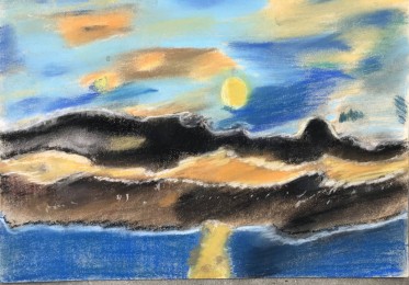 Pannus | Maan Nacht | Pastel op Papier