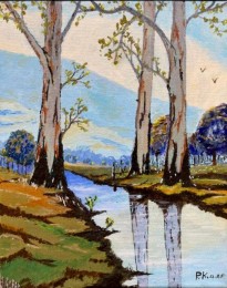 Peter | Langs de Rivier | acrylverf op doek