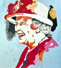Rolando | Queen Elizabeth | Acrylverf op doek