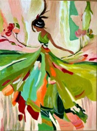 Sylvie | Zwierige Danseres | acrylverf op doek