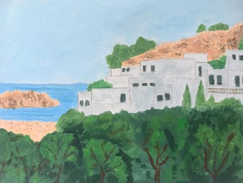 Tina | Grieks eiland | Acrylverf op doek