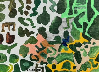 Ton | Gaten | Gemengde techniek op canvasboard