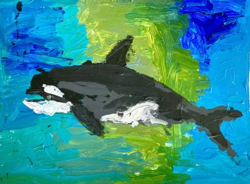 Wil | Orka | Acrylverf op papier