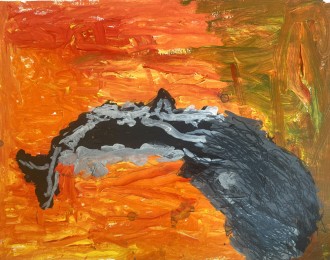 Wil | Potvis | Acrylverf op papier