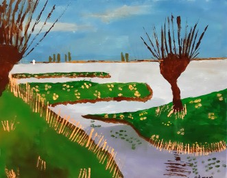 Ad | Landschap | Acrylverf op doek