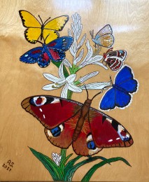 Anja | Vlinders | Acrylverf op hout