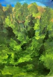 Gerrit | Bomen 1 | Acrylverf op papier