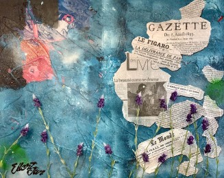 Ellert-Jan | La France | Collage, acrylverf op doek