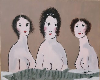 francoise | de drie vriendinnen| Acrylverf op doek