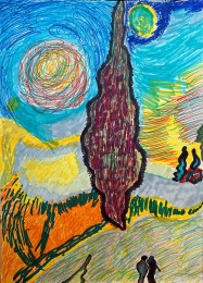 Ger | Naar van Gogh | Viltstift op papier