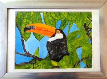 Gerard | Toekan | Acrylverf op papier