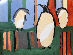 Henri | Pinguïns | Acrylverf op doek
