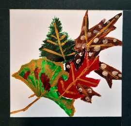 Inge | Herfstbladeren | Acrylverf op papier