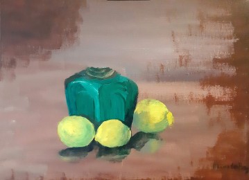 Marga | Gember en citroenen | Acrylverf op doek
